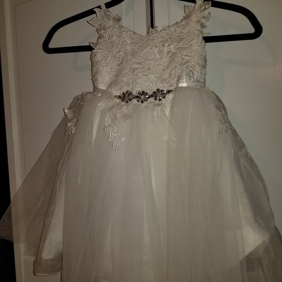 Lace and tool Flower Girl Dress - Picture 1 of 3
